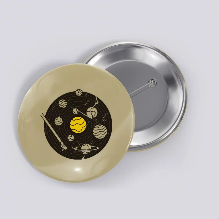 Solar System Vinyl Record Button