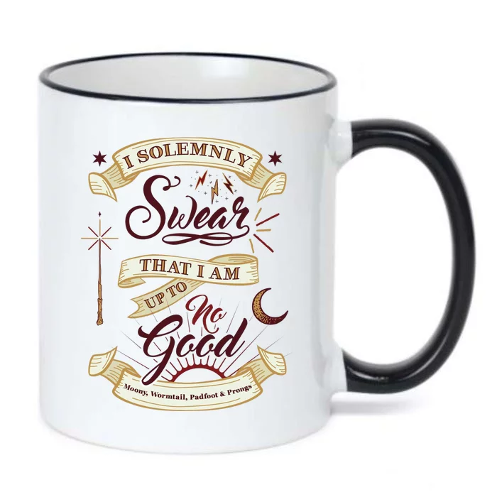 Solemnly Swear Up To No Good Marauders Map Black Color Changing Mug