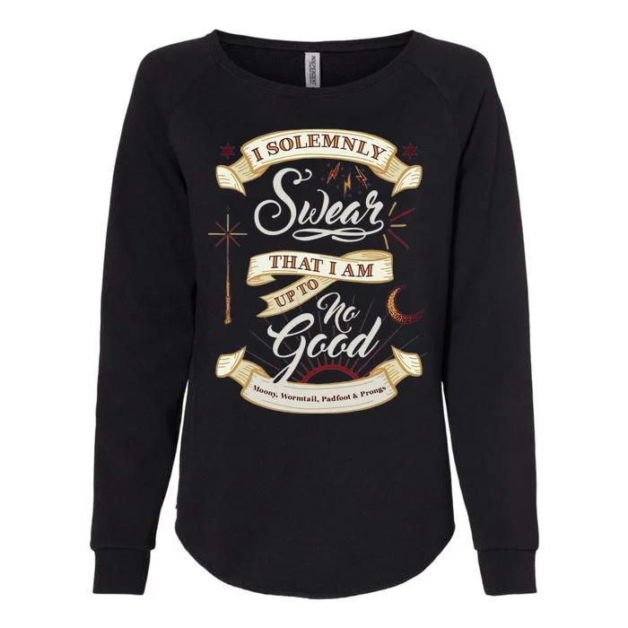 Solemnly Swear Up To No Good Marauders Map Womens California Wash Sweatshirt