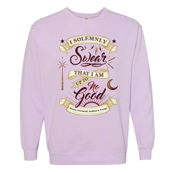 Solemnly Swear Up To No Good Marauders Map Garment-Dyed Sweatshirt