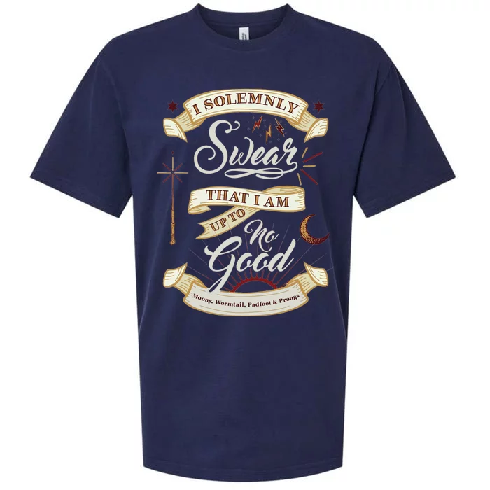 Solemnly Swear Up To No Good Marauders Map Sueded Cloud Jersey T-Shirt