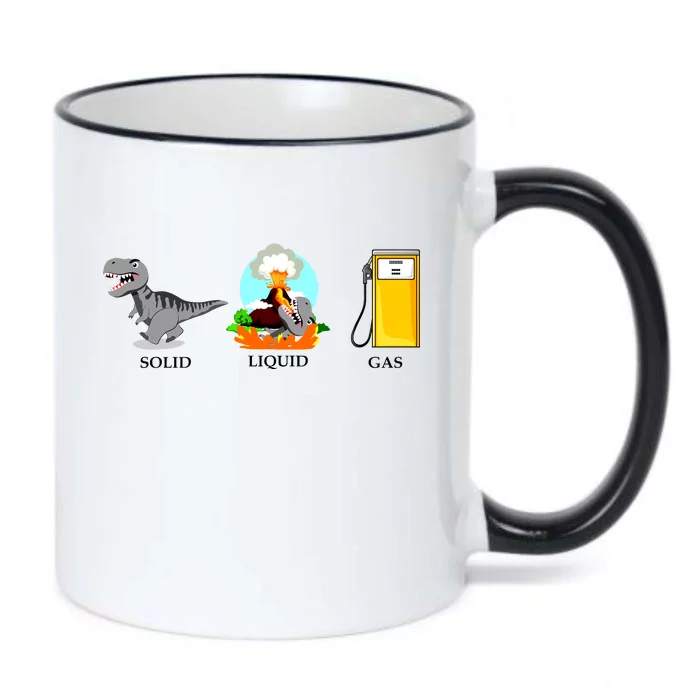 Solid Liquid Gas Dinosaur Black Color Changing Mug