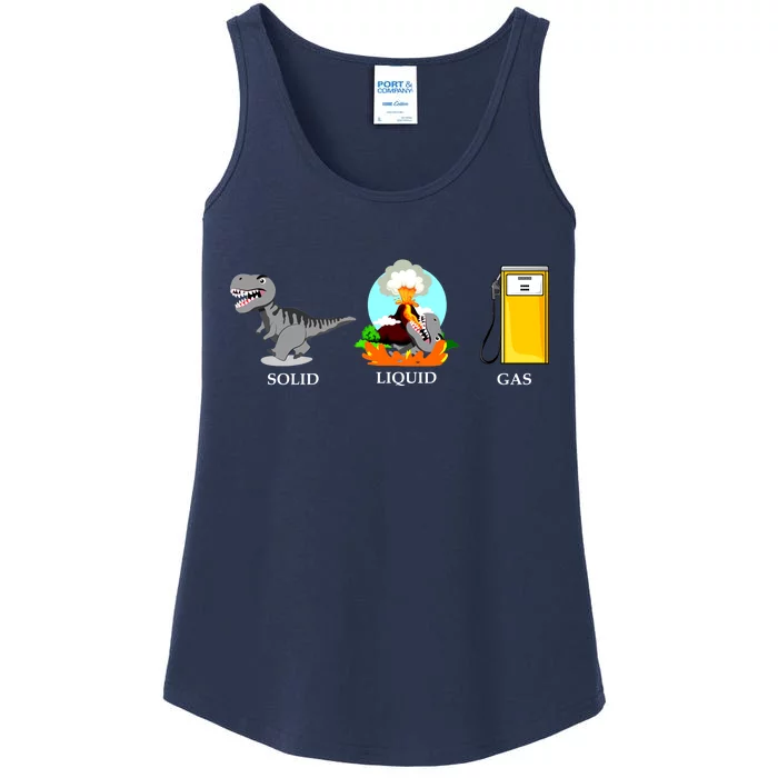 Solid Liquid Gas Dinosaur Ladies Essential Tank