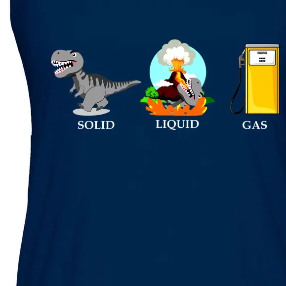 Solid Liquid Gas Dinosaur Ladies Essential Flowy Tank