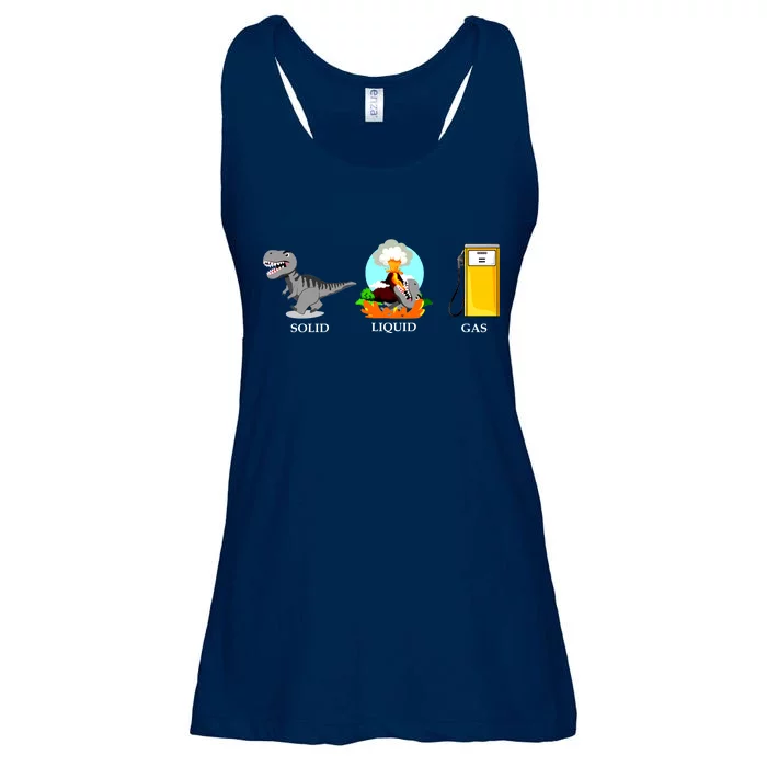 Solid Liquid Gas Dinosaur Ladies Essential Flowy Tank