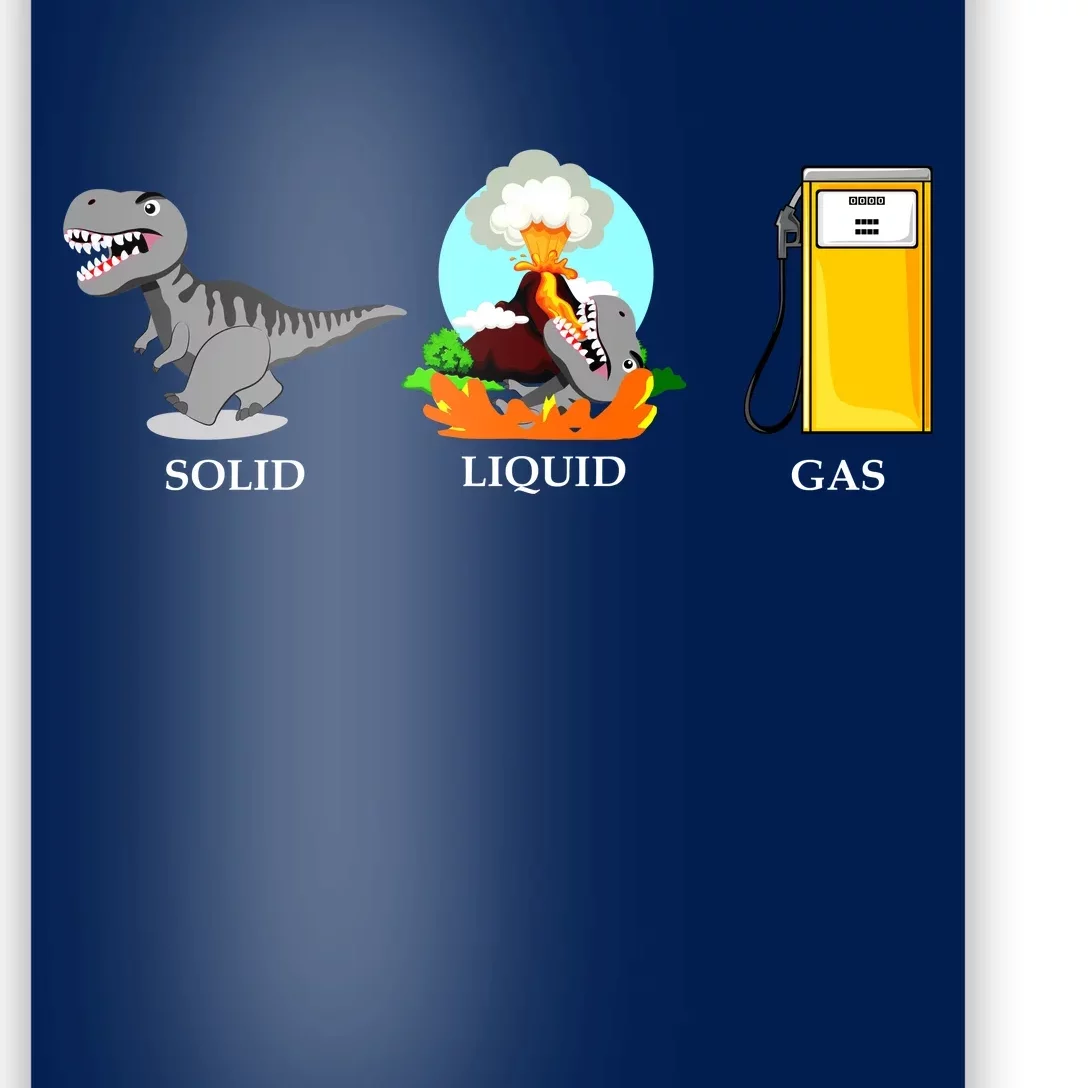 Solid Liquid Gas Dinosaur Poster