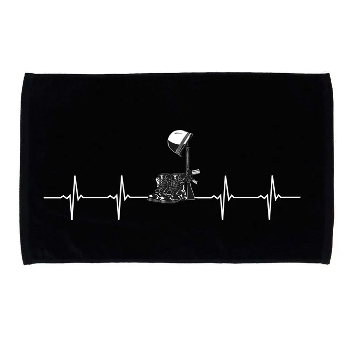 Solider Heartbreak Pulse Microfiber Hand Towel