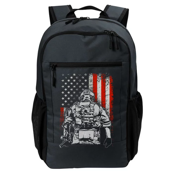 Solider US Flag Support The Troops Daily Commute Backpack