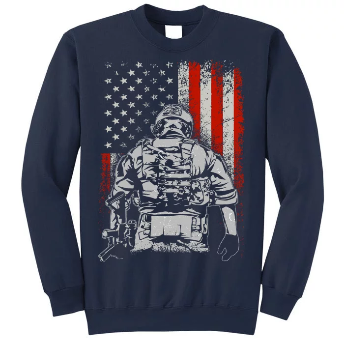 Solider US Flag Support The Troops Sweatshirt