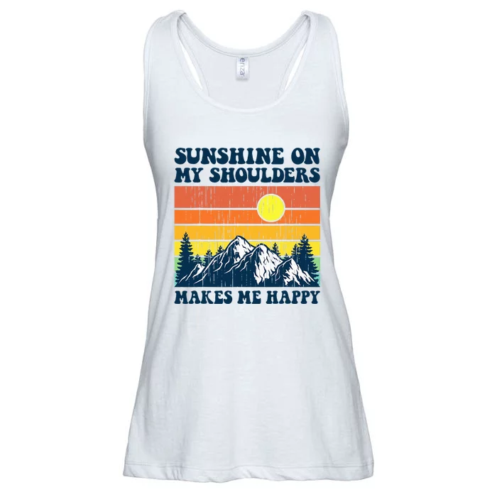 Sunshine On My Shoulders Makes Me Feel Ladies Essential Flowy Tank