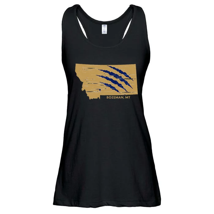 State Of Montana Wild Animal Bobcat Bear Big Cat Scratch Ladies Essential Flowy Tank