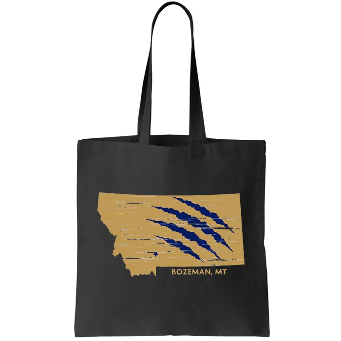 State Of Montana Wild Animal Bobcat Bear Big Cat Scratch Tote Bag