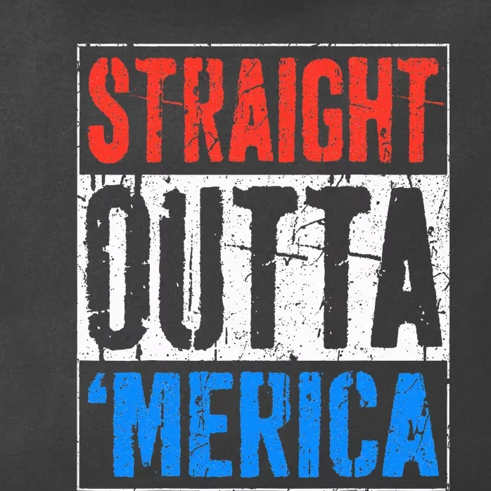 Straight Outta Merica 4th Of July Zip Tote Bag