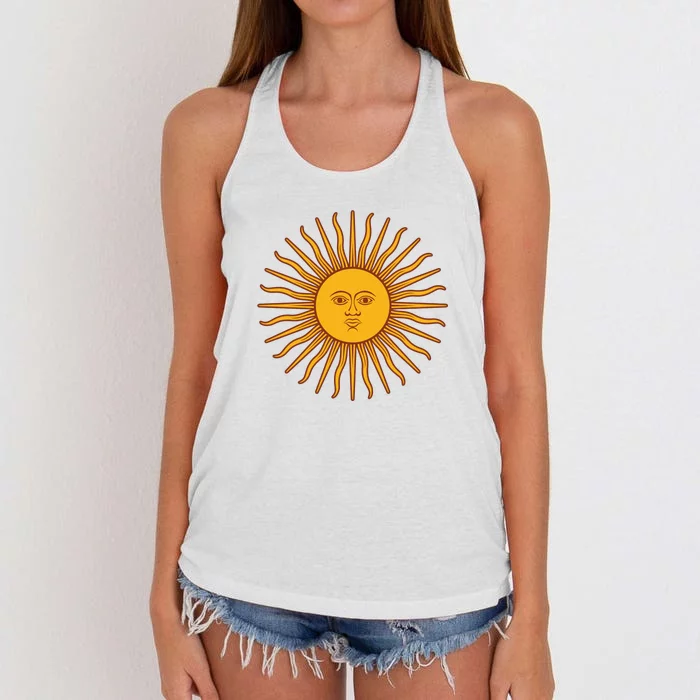 Sun Of May Argentina Women's Knotted Racerback Tank