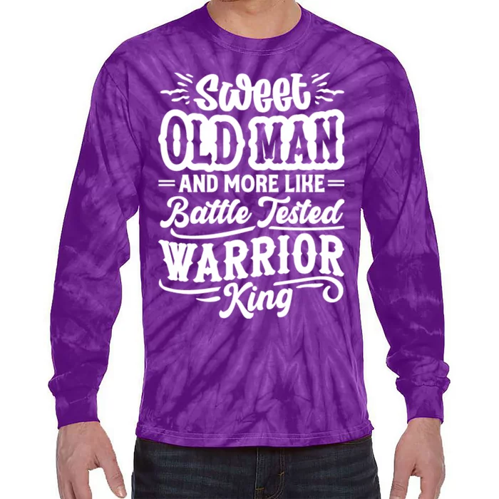 Sweet Old Man And More Like Battle Tested Warrior King Tie-Dye Long Sleeve Shirt