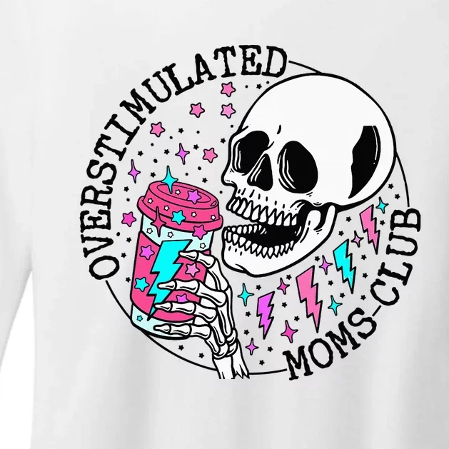 Saying Overstimulated Moms Club Groovy Womens CVC Long Sleeve Shirt