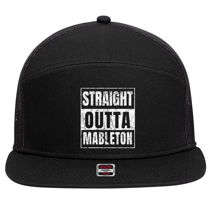 Straight Outta Mableton Georgia 7 Panel Mesh Trucker Snapback Hat