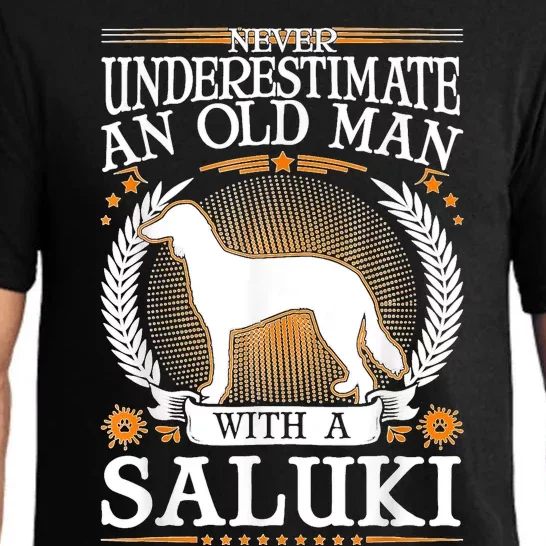 Saluki Old Man Persian Greyhound Saluki Pajama Set