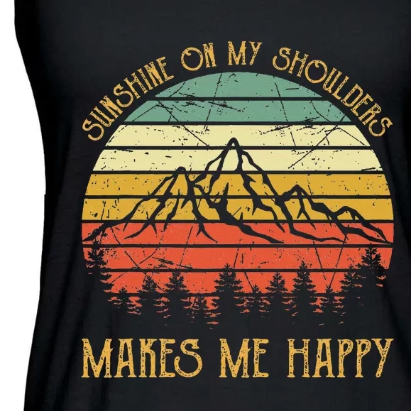 Sunshine On My Shoulders Country Music Southern Western Ladies Essential Flowy Tank