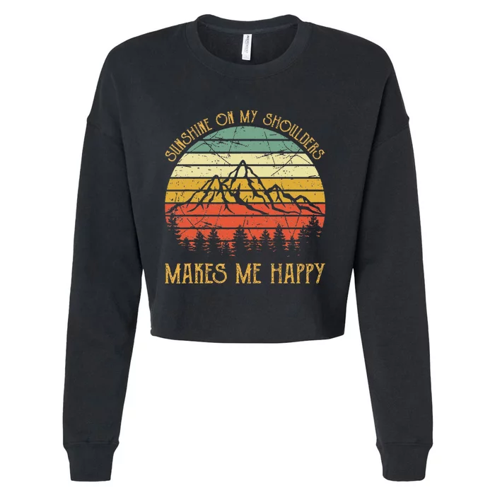 Sunshine On My Shoulders Country Music Southern Western Cropped Pullover Crew