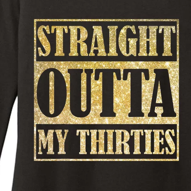 Straight Outta My Thirties Funny 30th Birthday Gift Womens CVC Long Sleeve Shirt