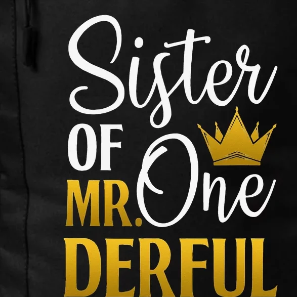 Sister Of Mr Onederful 1st Birthday First OneDerful Daily Commute Backpack