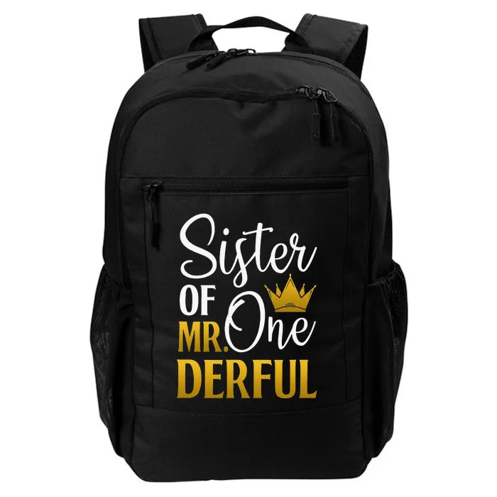 Sister Of Mr Onederful 1st Birthday First OneDerful Daily Commute Backpack