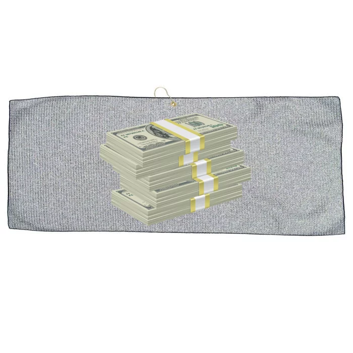 Stack Of Money Dollar Bills Design Great Gift Large Microfiber Waffle Golf Towel