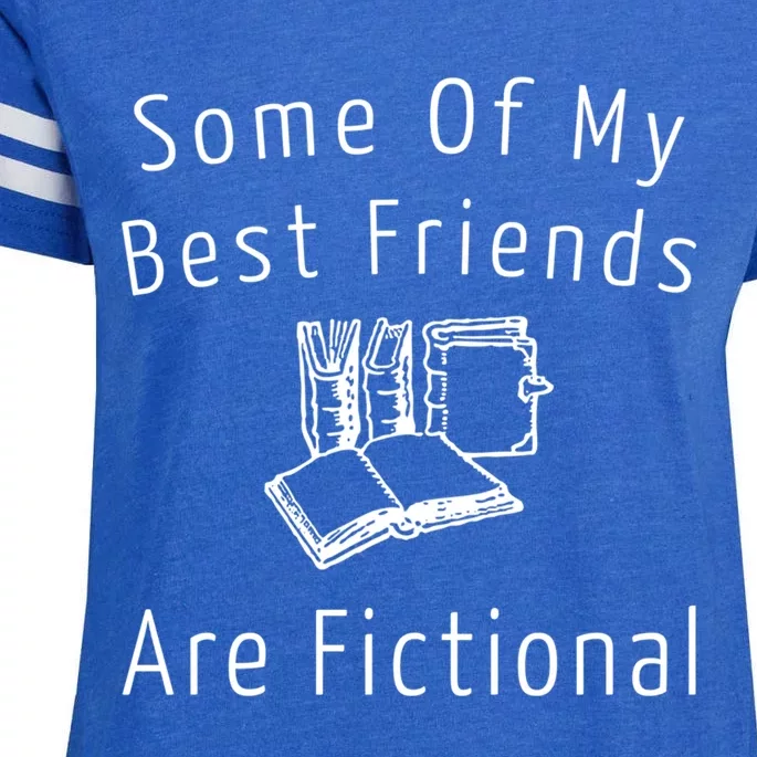 Some Of My Best Friends Are Fictional Book Nerd Cute Gift Enza Ladies Jersey Football T-Shirt