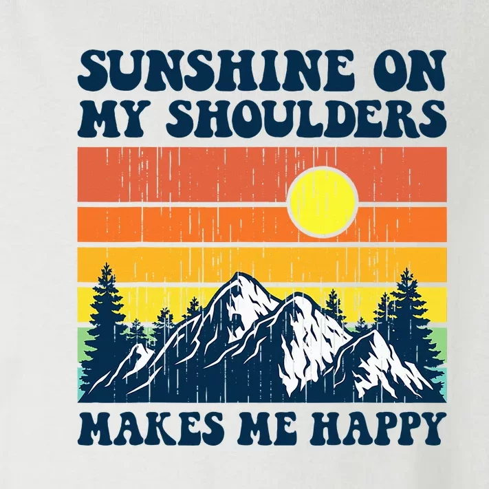 Sunshine On My Shoulders Makes Me Feel Happy Country Music Toddler Long Sleeve Shirt