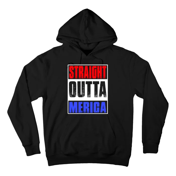 Straight Outta Merica America United States 4th Of July USA Hoodie