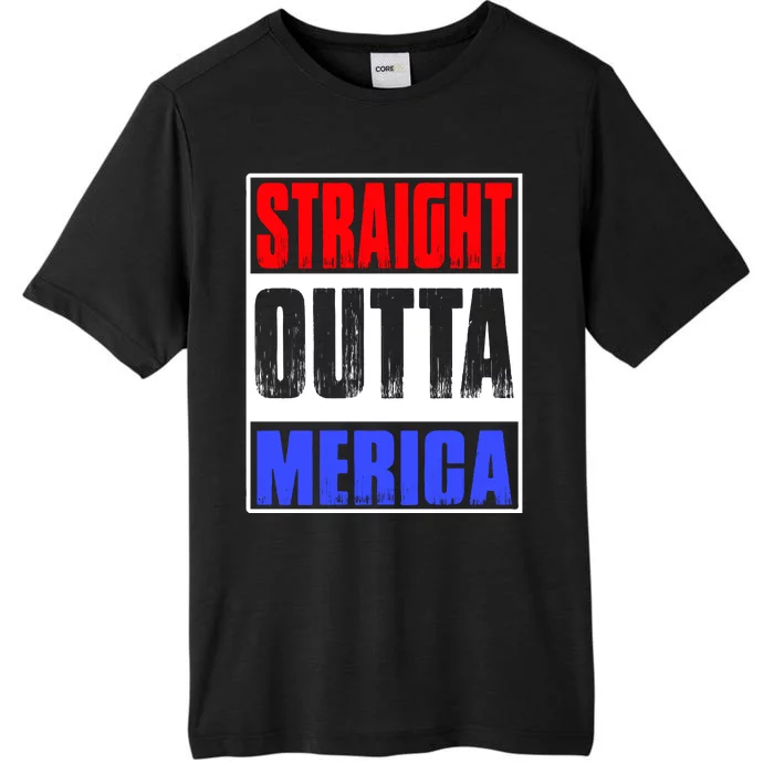 Straight Outta Merica America United States 4th Of July USA ChromaSoft Performance T-Shirt