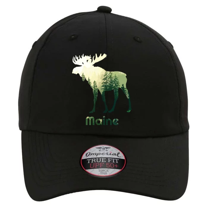 State Of Maine Moose Forest Tree Hunter Wildlife The Original Performance Cap