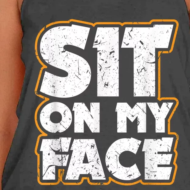 Sit On My Face Oral Sex Kinky Fetish BDSM Eat Ass Women's Knotted Racerback Tank