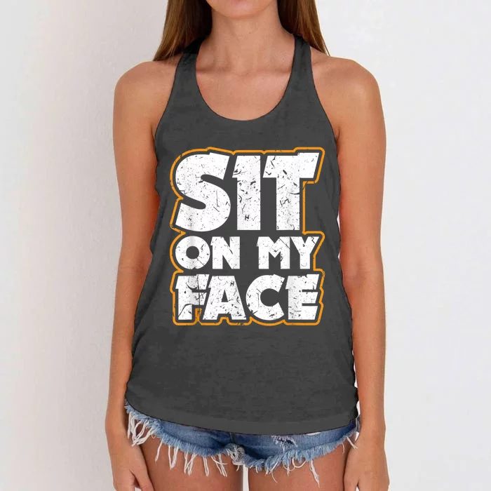 Sit On My Face Oral Sex Kinky Fetish BDSM Eat Ass Women's Knotted Racerback Tank