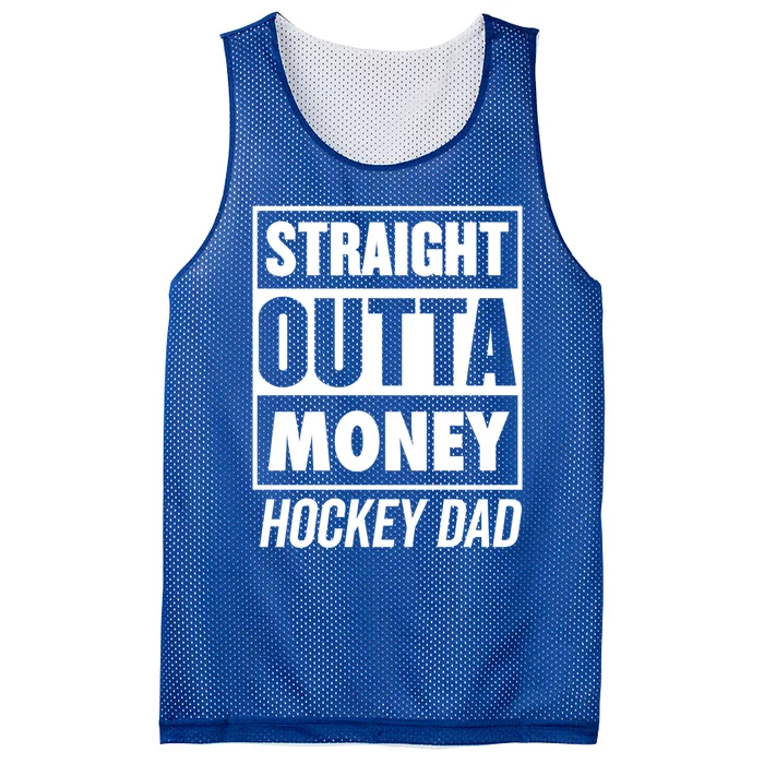 Straight Outta Money Hockey Dad Gift Mesh Reversible Basketball Jersey Tank