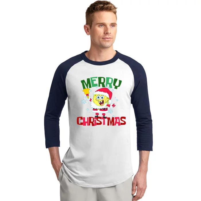 Santa Outfit Merry Christmas Baseball Sleeve Shirt