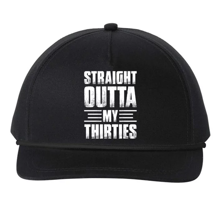 Straight Outta My Thirties Birthday Vintage Snapback Five-Panel Rope Hat