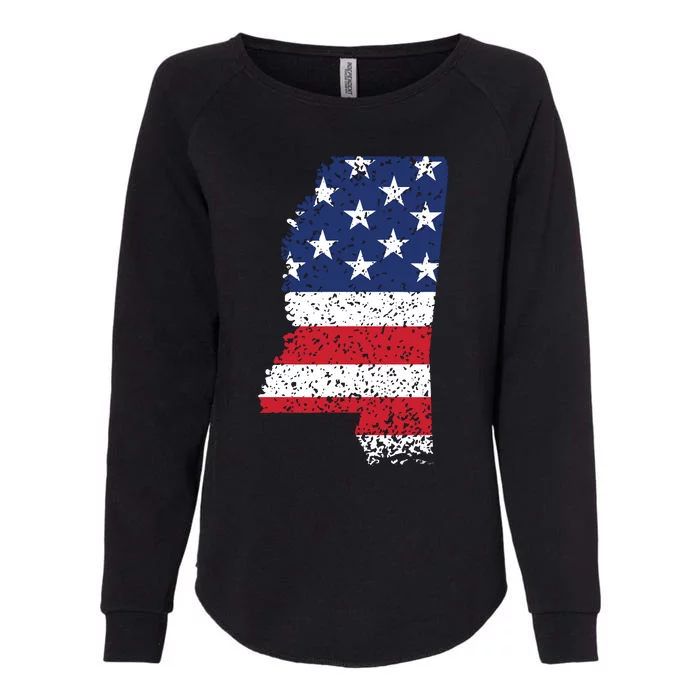 State Of Mississippi Patriotic Usa Flag For Women Adults Womens California Wash Sweatshirt