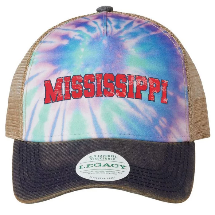 State Of Mississippi Patriotic Usa Legacy Tie Dye Trucker Hat