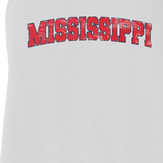 State Of Mississippi Patriotic Usa Women's Racerback Tank