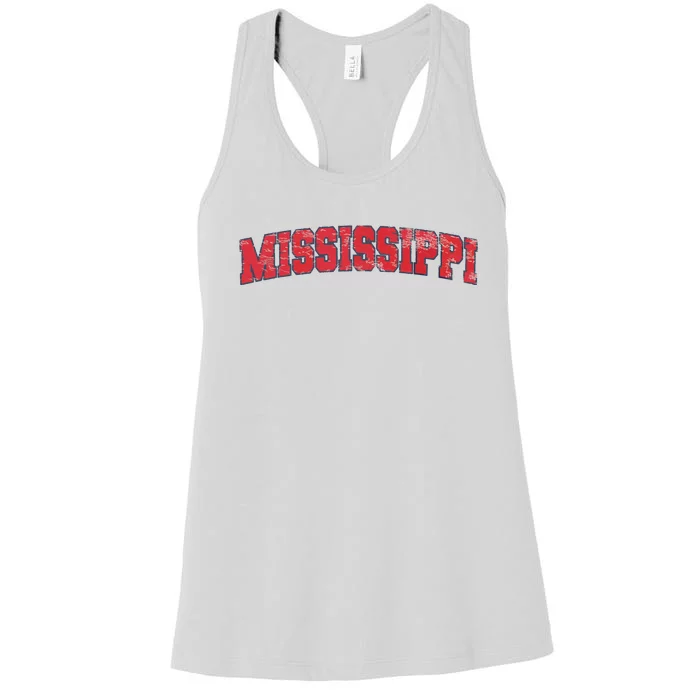 State Of Mississippi Patriotic Usa Women's Racerback Tank