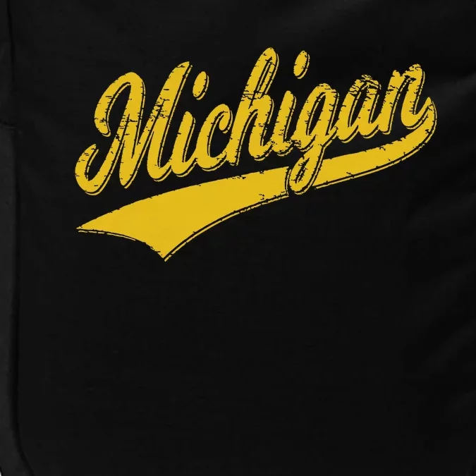 State Of Michigan Varsity Script Classic Sports Jersey Style Impact Tech Backpack