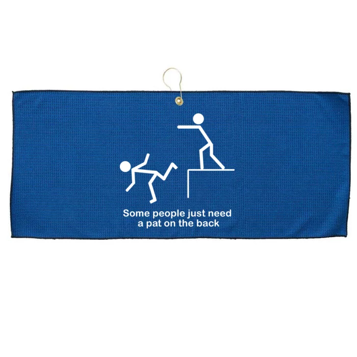 Some People Just Need A Pat The Back Large Microfiber Waffle Golf Towel