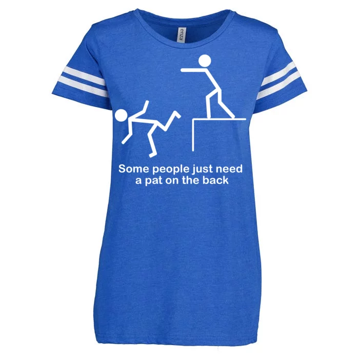 Some People Just Need A Pat The Back Enza Ladies Jersey Football T-Shirt