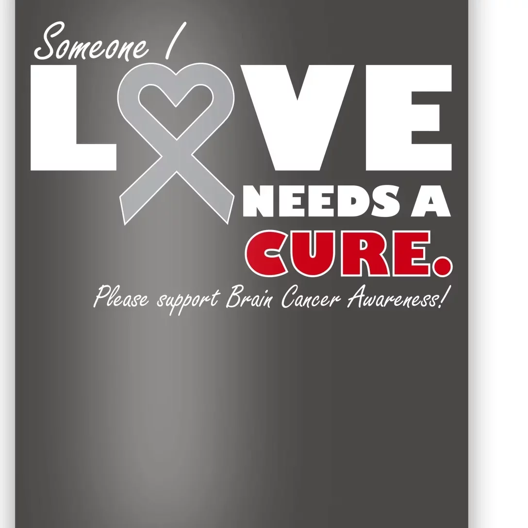 Someone I Love Needs A Cure Brain Cancer Awareness Poster