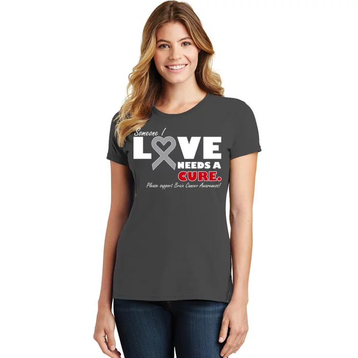 Someone I Love Needs A Cure Brain Cancer Awareness Women's T-Shirt