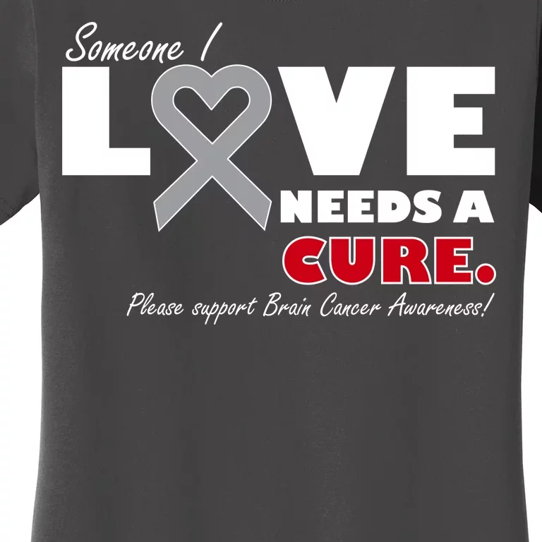 Someone I Love Needs A Cure Brain Cancer Awareness Women's T-Shirt