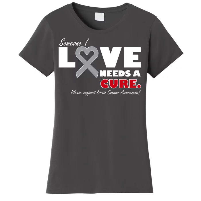 Someone I Love Needs A Cure Brain Cancer Awareness Women s T Shirt