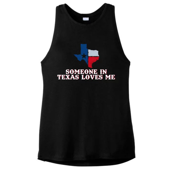 Someone In Texas Loves Me Home State Ladies Tri-Blend Wicking Tank